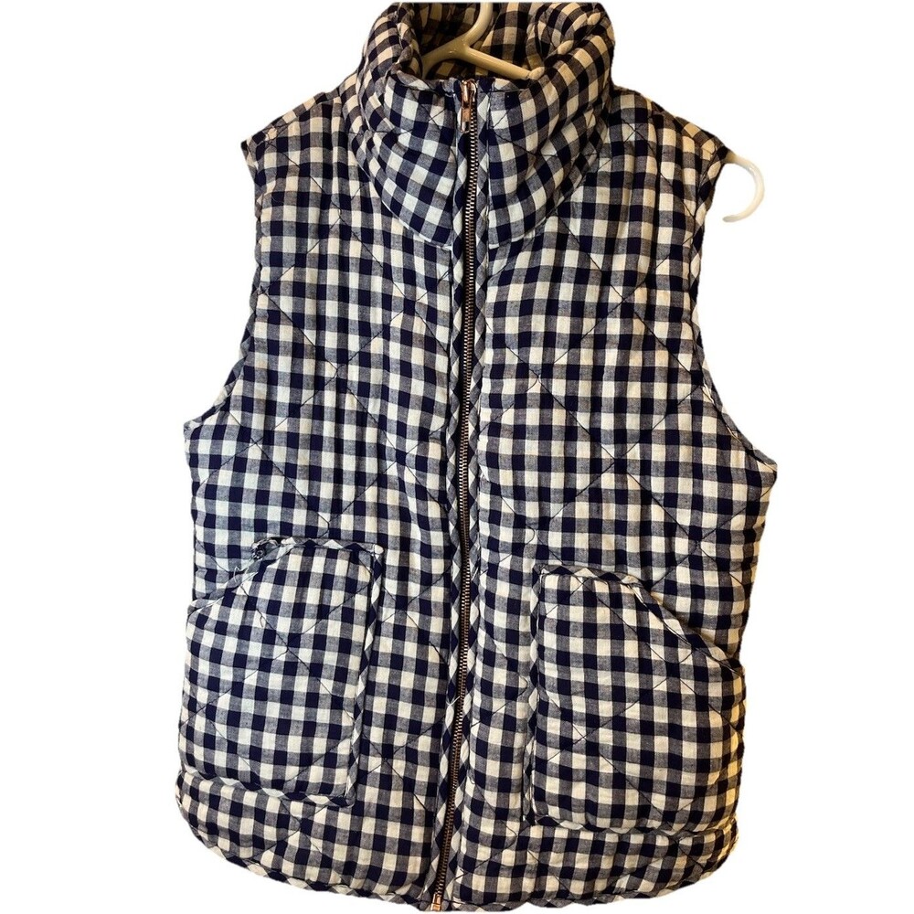 Women's Peach Love Quilted Gingham Vest - Size S
